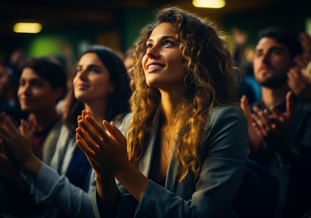 Clapping business seminar People applauding on meeting Generative AI