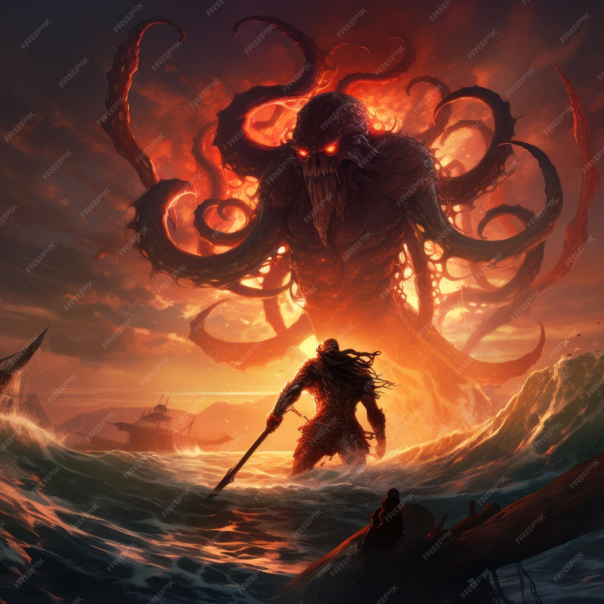 Premium AI Image | Clash of Titans A Humanized Ripped Goat Wielding a 