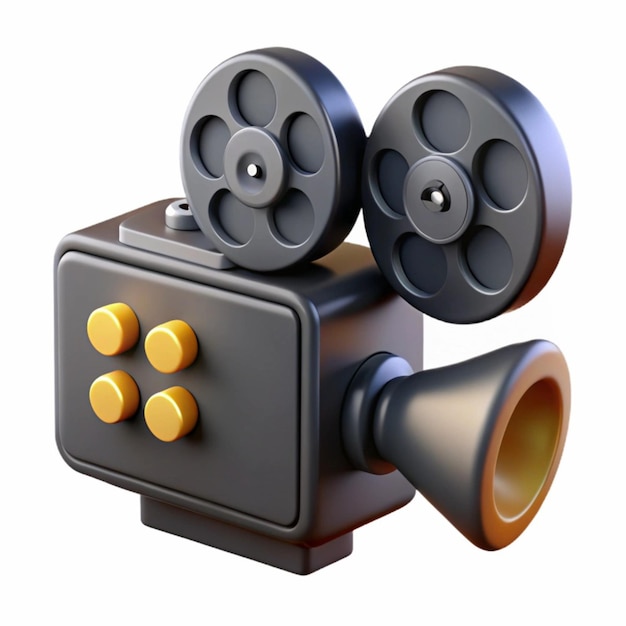 Classic 3D Movie Camera Icon voor het maken van films