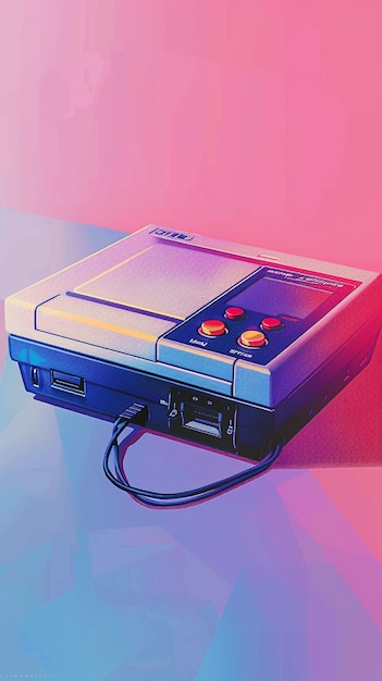 Classic 80s Gaming Console in Vintage Style Premium AI generated image Classic 80s Gaming Console in Vintage Style Premium AI generated image