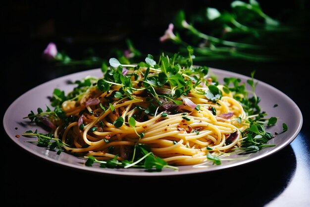 Классическое Aglio e Olio со спагетти