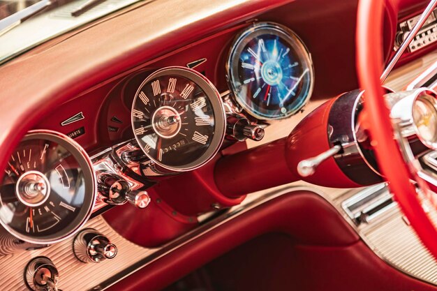 Photo classic american car interior