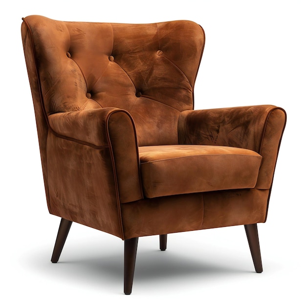Classic armchair isolated on white background render image