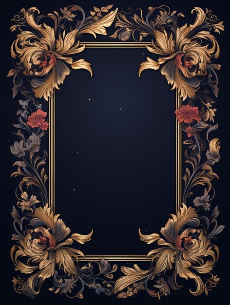 Photo classic background ornamental frame