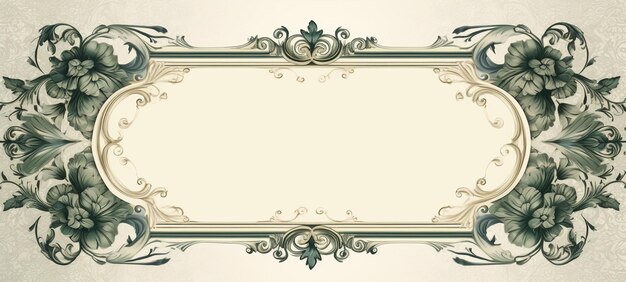 classic background with floral frame ornaments