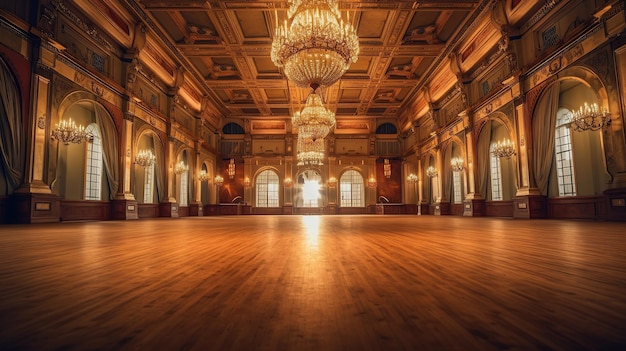 Classic ballroom for award ceremony Generative AI