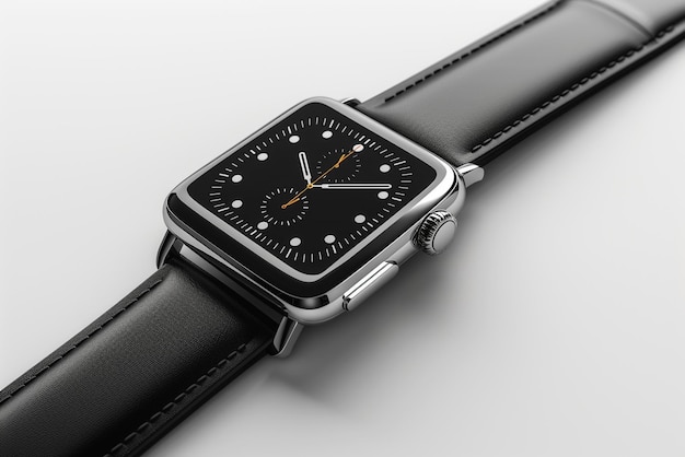 Photo a classic black smartwatch