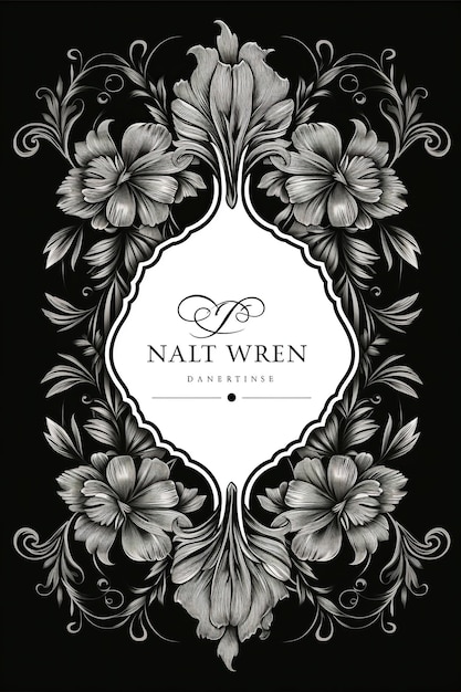 Classic Black and White Invite A timeless black and white invitation with a touch of elegance Generated with AI