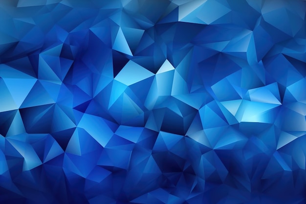 Classic Blue Abstract trianglify illustration Ai generative