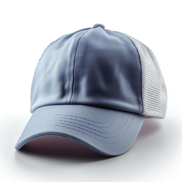 Classic blue baseball cap on white background a sports industry icon For Social Media Post Size