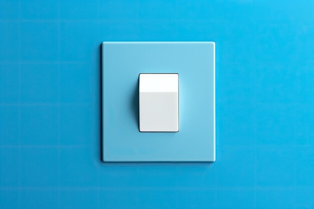 Classic blue home electrical switch on blue background color of the year 2020