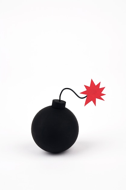 classic bomb on white background