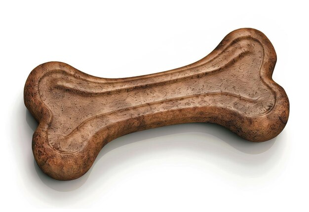 Photo classic brown dog bone chew toy