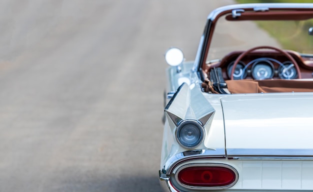 Classic car brake lights on vintage old car classic car\
background taillight and classic design