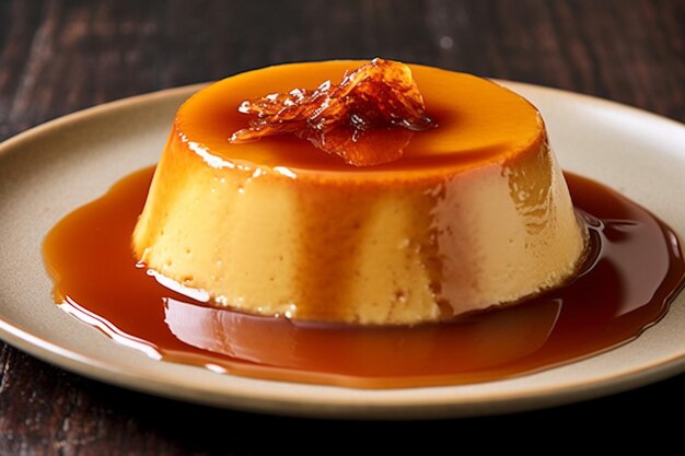 Classic caramel flan dessert with a smooth texture