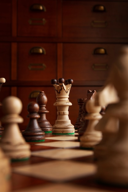 Classic chess board still life