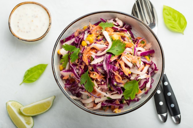 Classic coleslaw salad