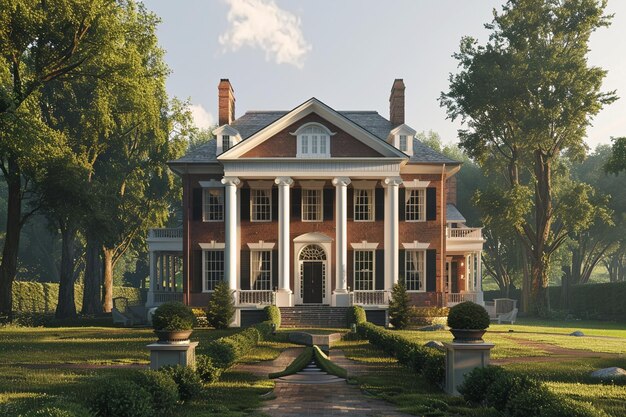 Photo classic colonialstyle home