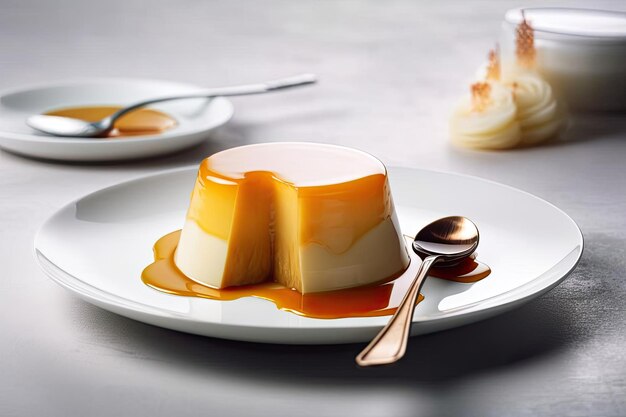 Classic Flan Caramel and Beige Hues Silky Latin Treat