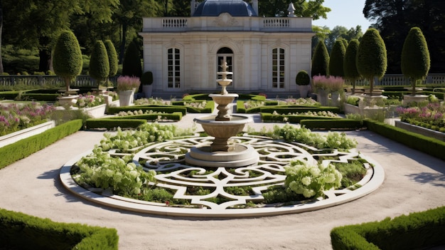 クラシックなフランス庭園デザイン