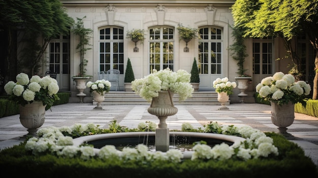 Photo classic french garden design