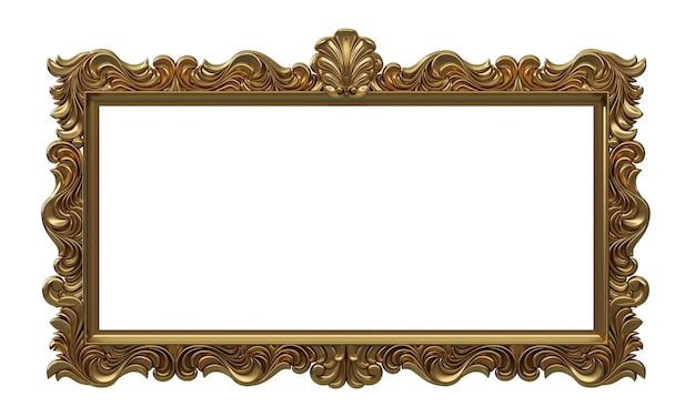 Classic gold frame in the Baroque style