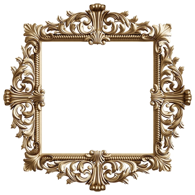 Classic golden frame with ornaments