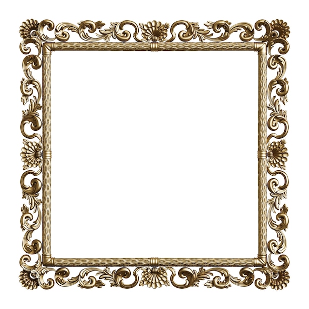 Classic golden frame with ornaments