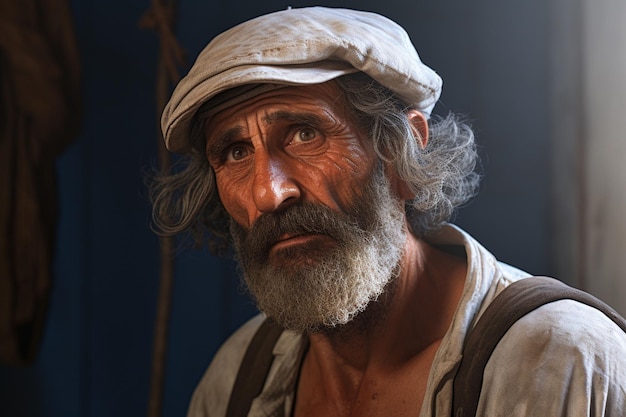 Premium AI Image  Classic Greek fishermans cap conveying a sense  Generative ai