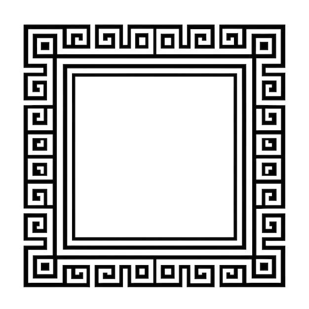 classic greek key pattern ornamental frame