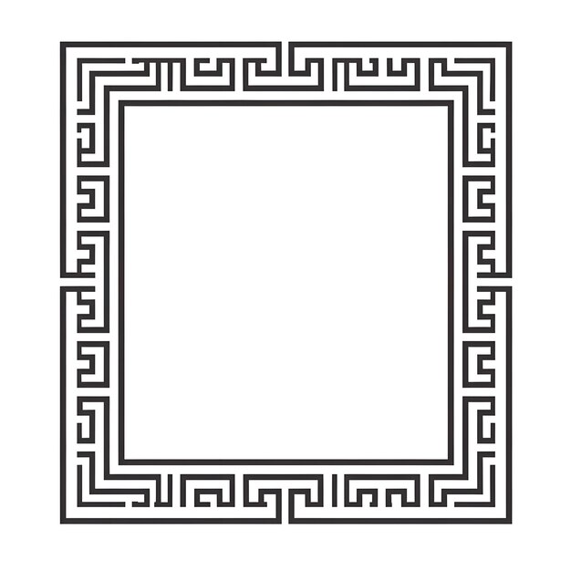 classic greek key pattern ornamental frame