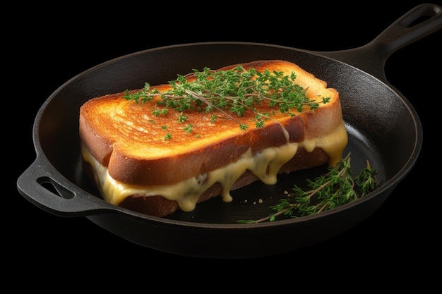 classic grilled cheese sandwich placed on a wooden cutting board with the warm melted cheese