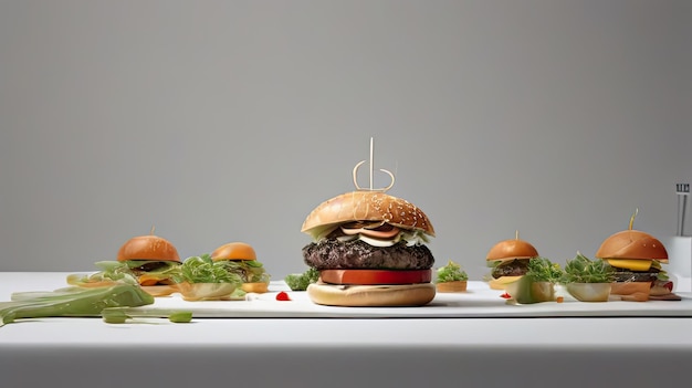 Photo classic hamburger stock photo isolated in white