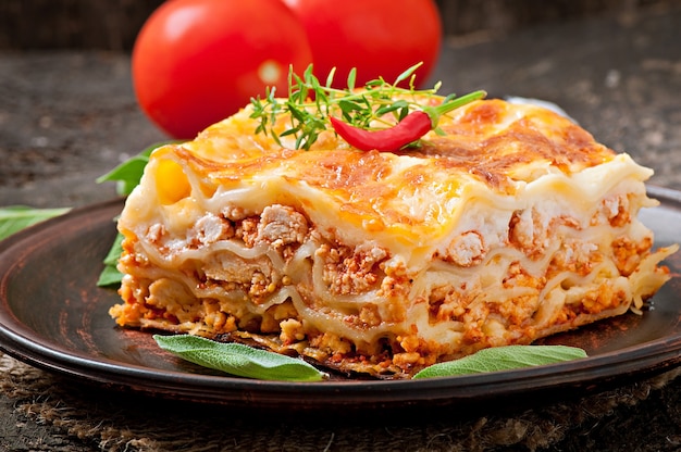 Classic Lasagna with bolognese sauce