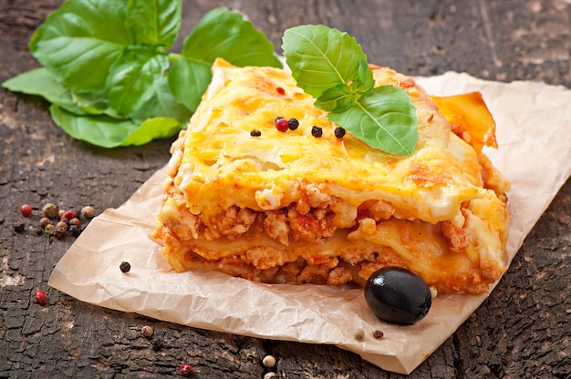 Classic Lasagna with bolognese sauce