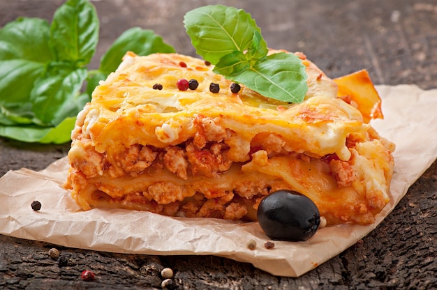 Classic Lasagna with bolognese sauce