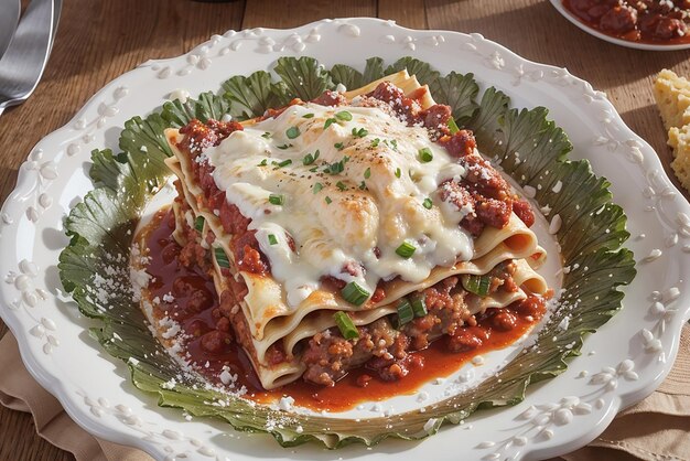 Foto lasagne classiche con ragù alla bolognese