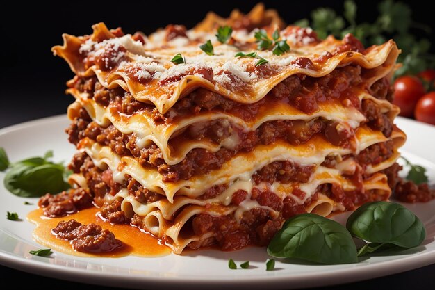 Classic lasagna with bolognese sauce