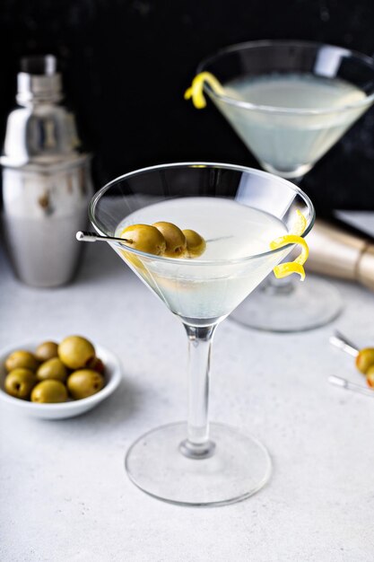 Classic lemon drop martini