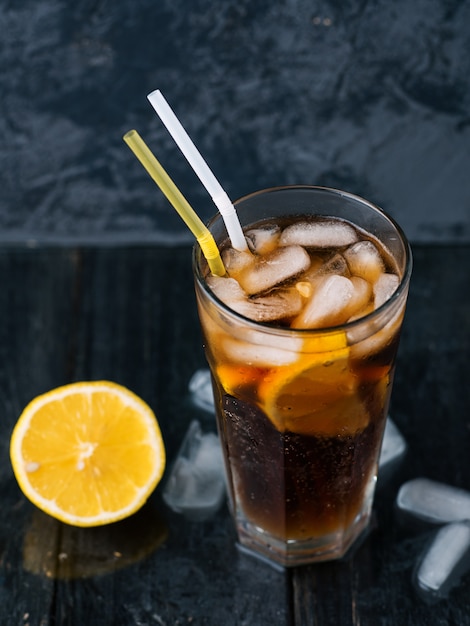 Classic long island iced tea, cocktails with strong drinks . 