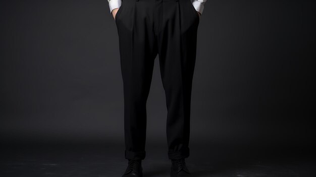 Classic long pants in black