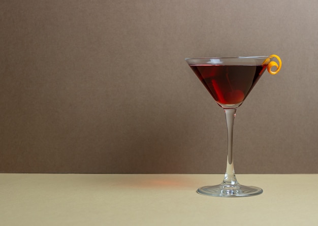 Classic Manhattan cocktail. Alcoholic beverages. Bar. Restaurant.