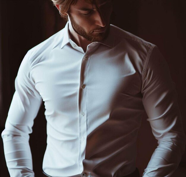 Classic mens white shirt