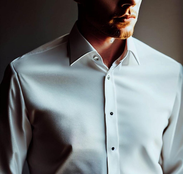 Photo classic mens white shirt