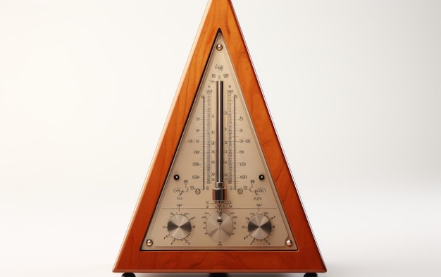 Photo classic metronome against white background