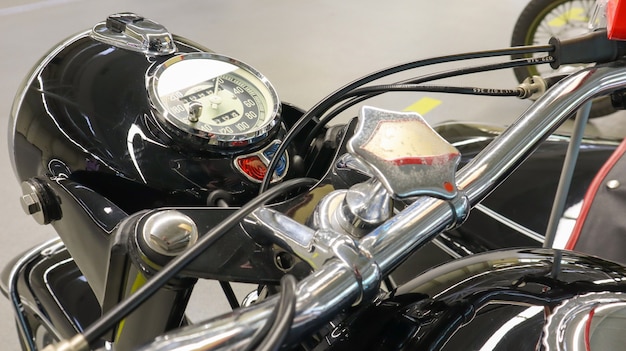 Classic motorcycle closeup