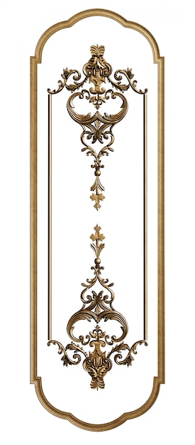 Classic moulding frame with ornament decor