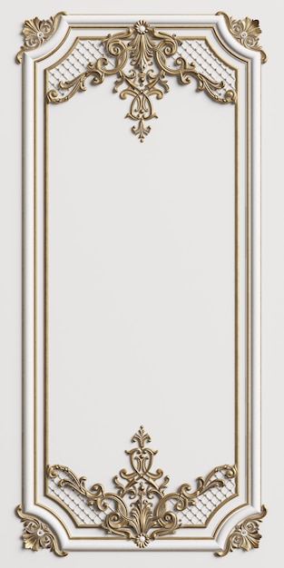 Classic moulding frame with ornament decor