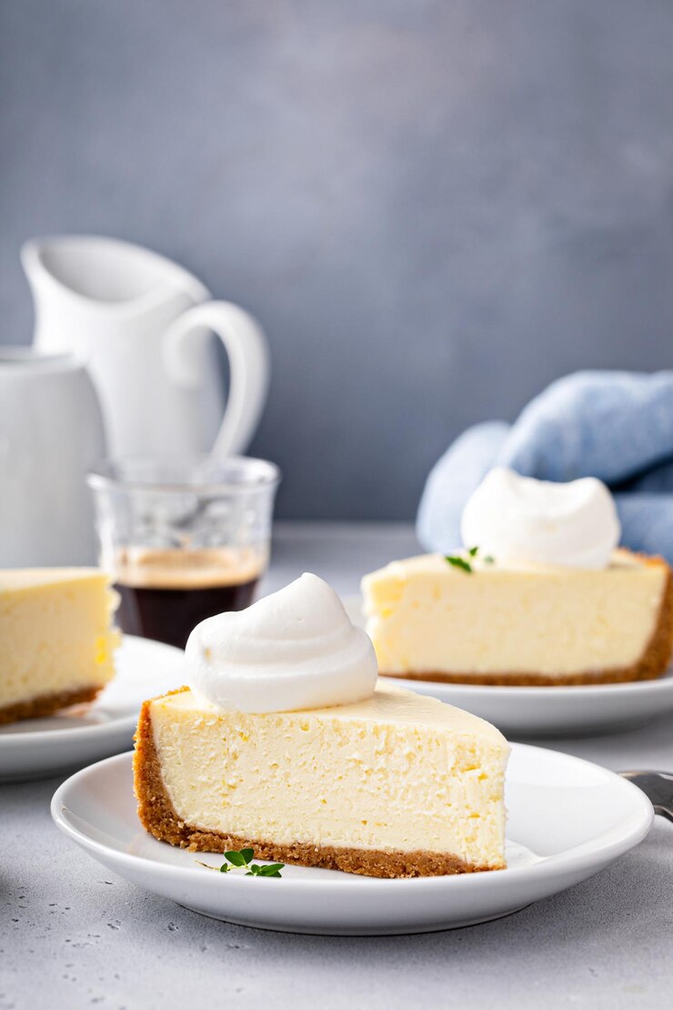 Photo クラシックなニューヨークのチーズケーキとビップクリーム