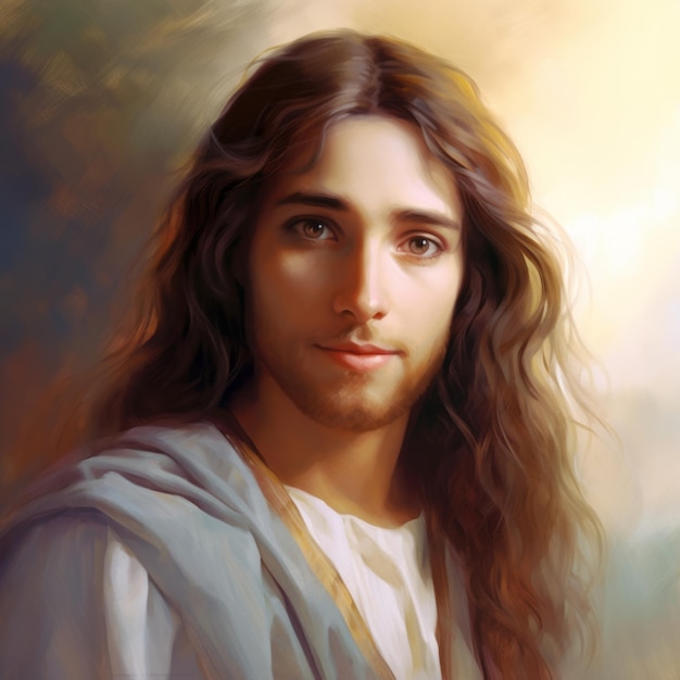 Premium AI Image | Classic Oil Painting Art of Catholic Jesus Christ